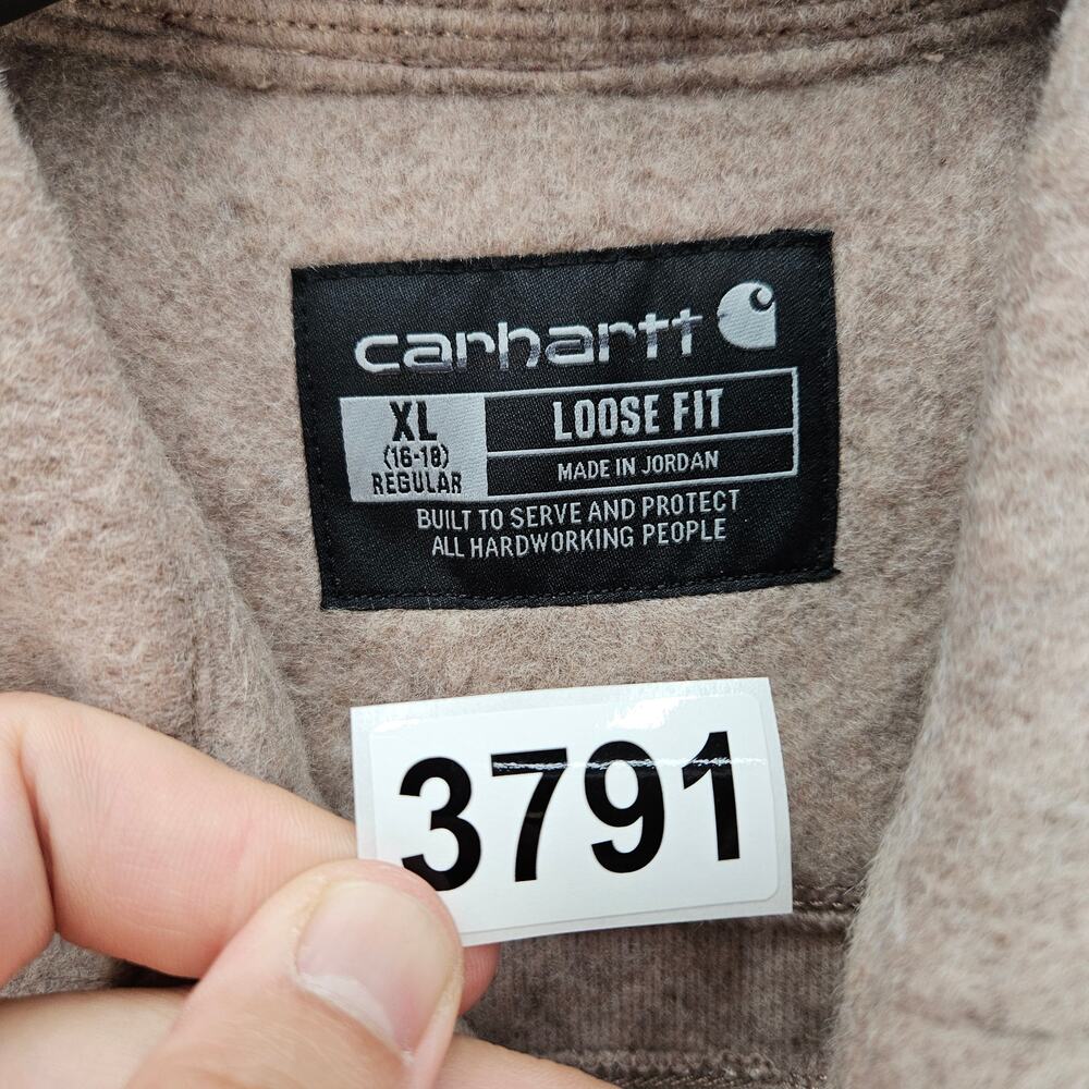 CARHARTT WOMEN'S XL LOOSE FIT FLEECE SHIRT JACKET MUTED PINK NWOT - Picture 5 of 5